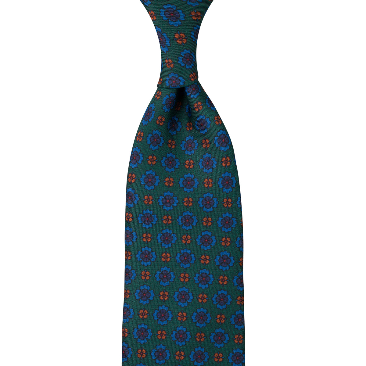 Ancient Madder Silk Tie - Forest - Hand-Rolled
