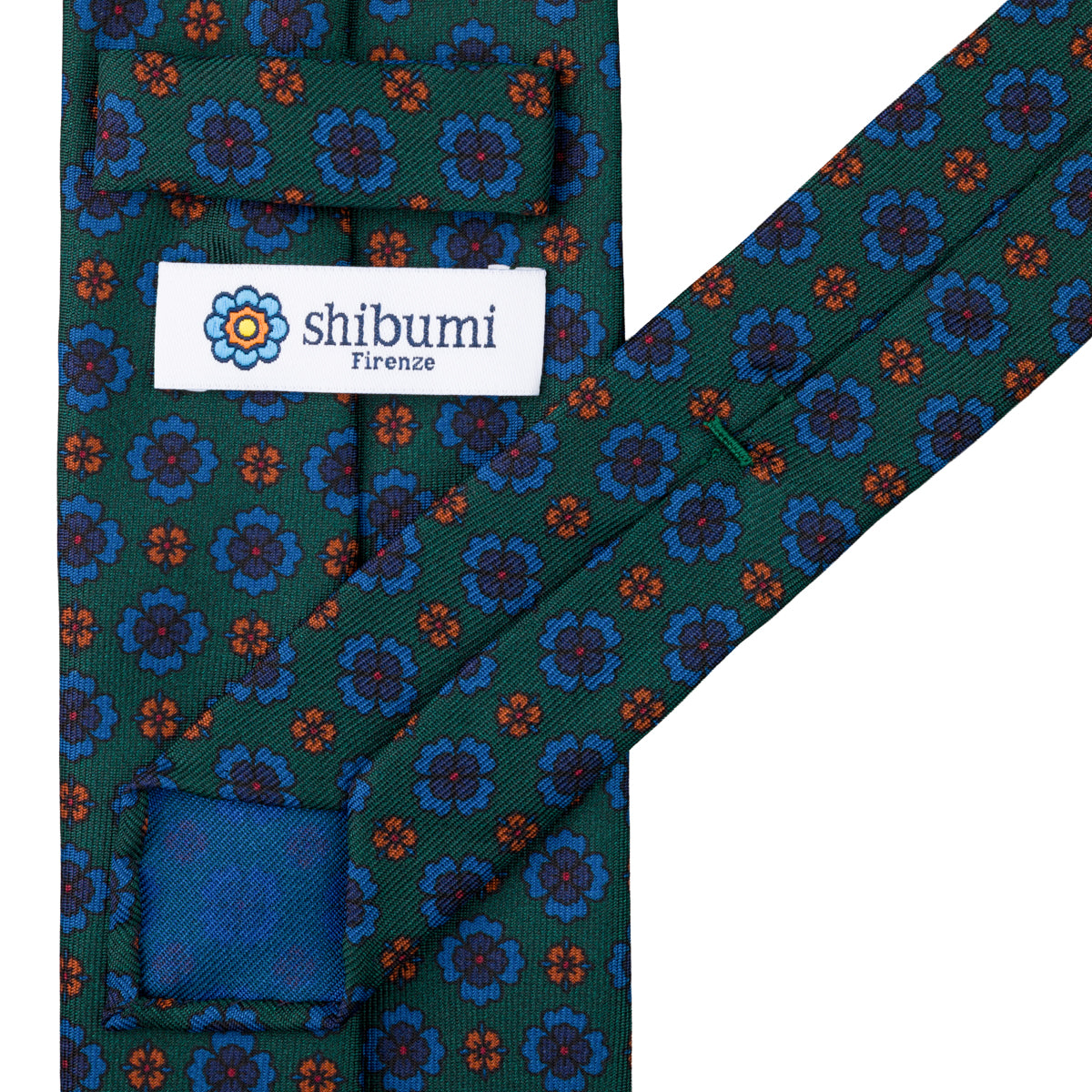 Ancient Madder Silk Tie - Forest - Hand-Rolled