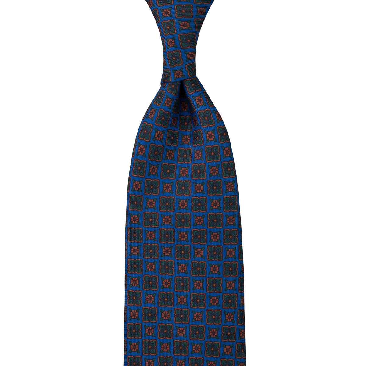 Ancient Madder Silk Tie - Madder Blue - Hand-Rolled