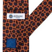 Ancient Madder Silk Tie - Orange - Hand-Rolled