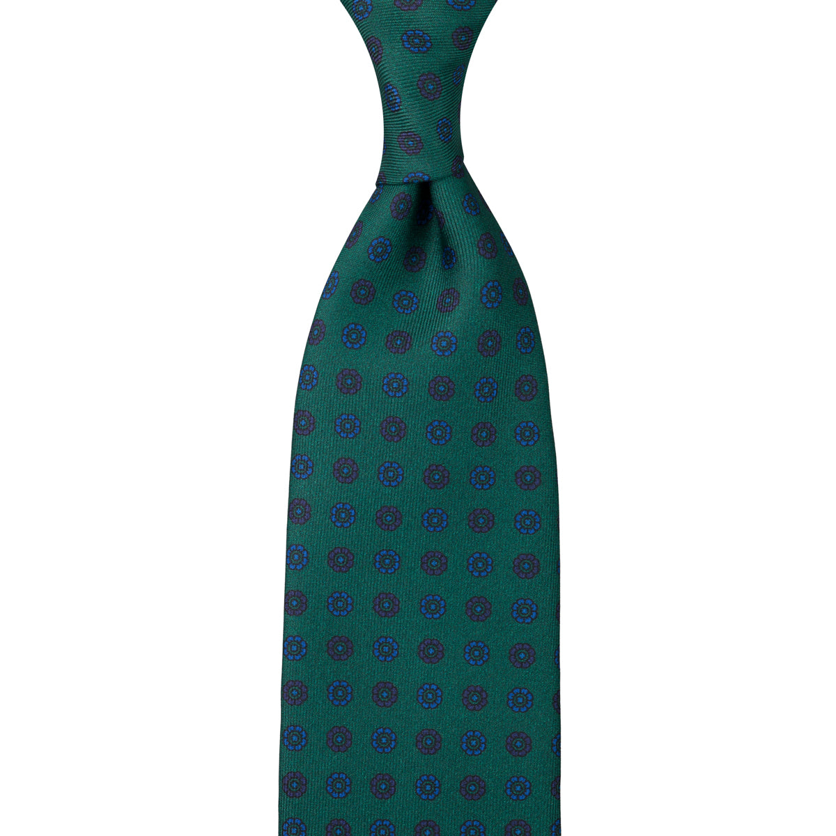 Ancient Madder Silk Tie - Forest - Hand-Rolled
