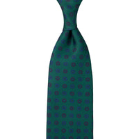 Ancient Madder Silk Tie - Forest - Hand-Rolled
