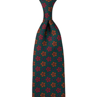 Ancient Madder Silk Tie - Forest - Hand-Rolled