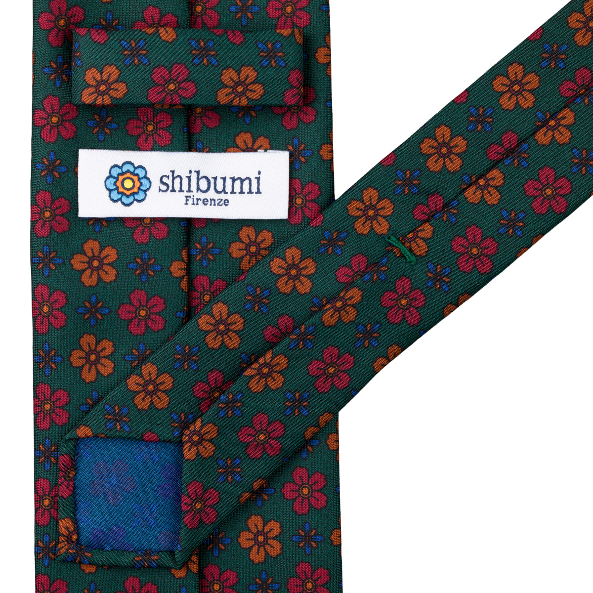 Ancient Madder Silk Tie - Forest - Hand-Rolled