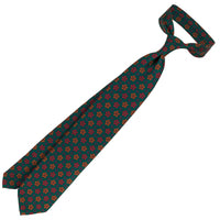 Ancient Madder Silk Tie - Forest - Hand-Rolled