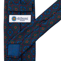 Ancient Madder Silk Tie - Navy - Hand-Rolled