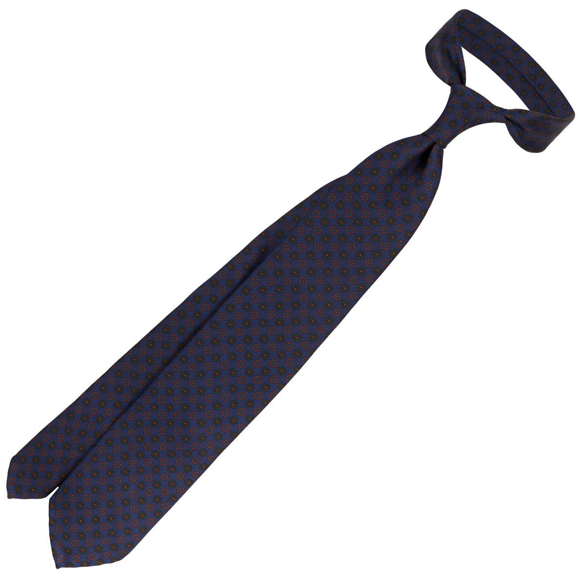 Ancient Madder Silk Tie - Burgundy - Hand-Rolled