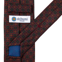 Ancient Madder Silk Tie - Burgundy - Hand-Rolled