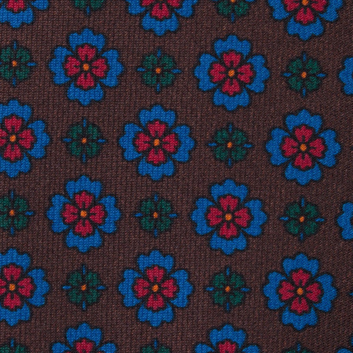 Ancient Madder Silk Tie - Brown - Hand-Rolled