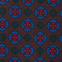 Ancient Madder Silk Tie - Brown - Hand-Rolled