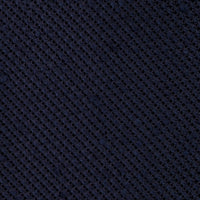 Shantung Grenadine Silk Tie - Navy - Hand-Rolled