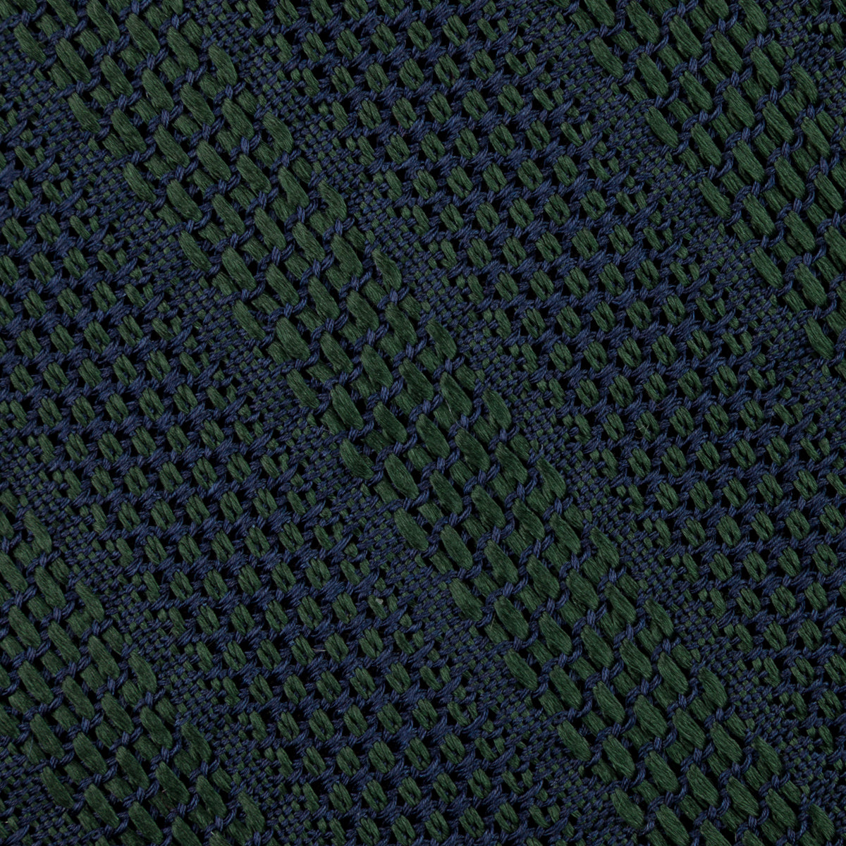 Shadow Striped Fina Grenadine Silk Tie - Forest - Hand-Rolled