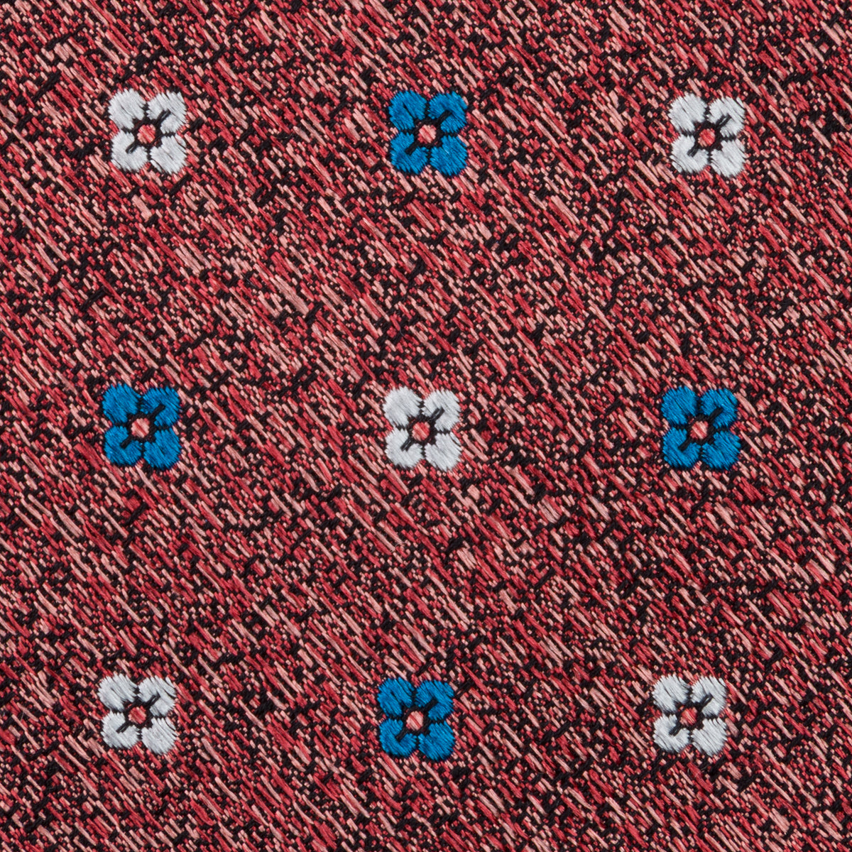 Floral Boucle Silk Tie - Salmon - Hand-Rolled