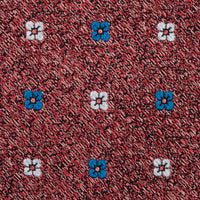 Floral Boucle Silk Tie - Salmon - Hand-Rolled