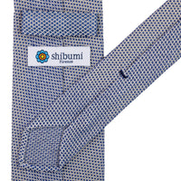 Bi-Color Fina Grenadine Silk Tie - Navy - Hand-Rolled