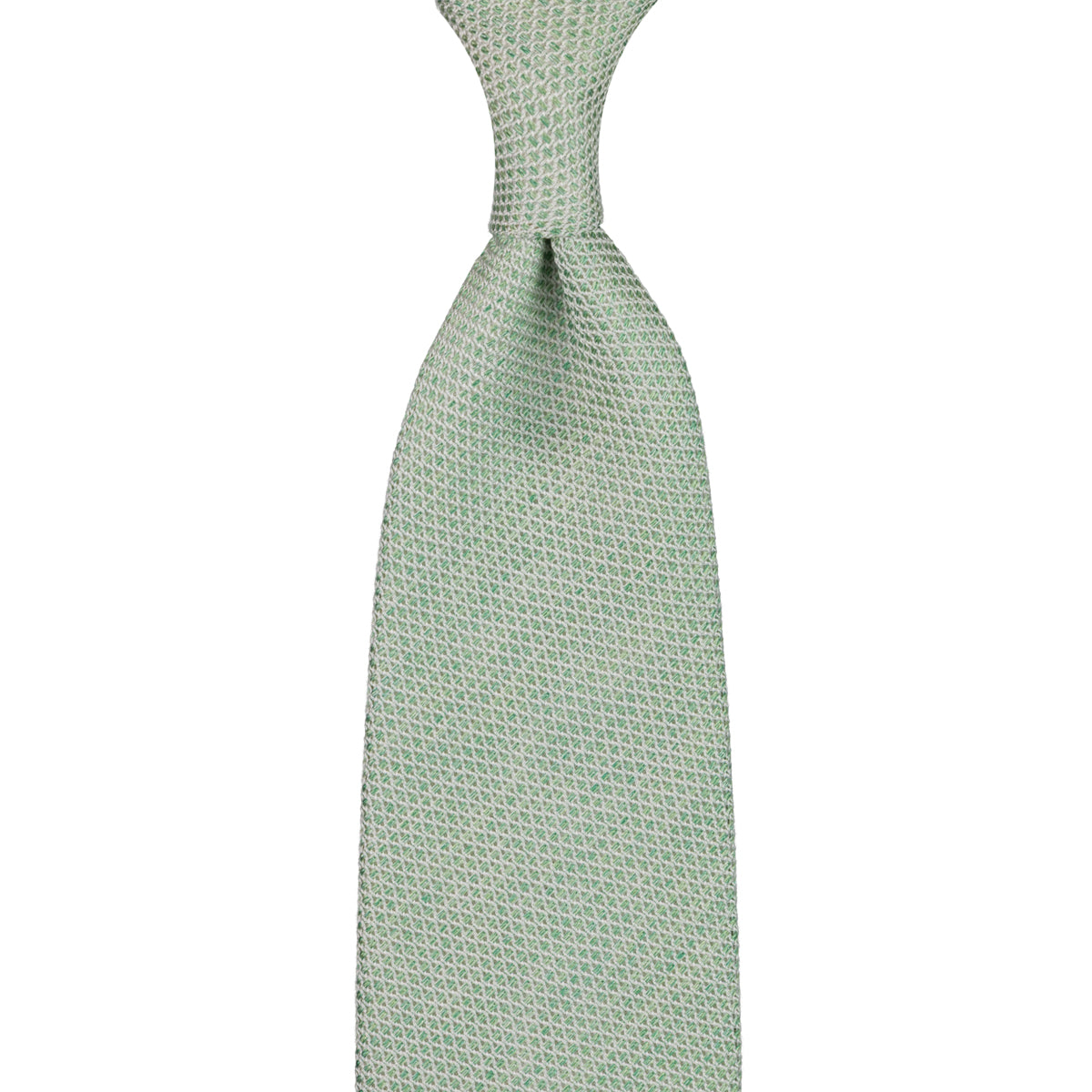 Bi-Color Fina Grenadine Silk Tie - Green - Hand-Rolled