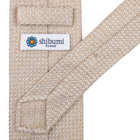Bi-Color Grossa Grenadine Silk Tie - Beige - Hand-Rolled