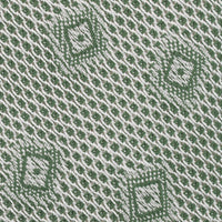 Geometrical Fina Grenadine Silk Tie - Green - Hand-Rolled