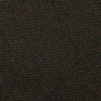 Maison Hellard Herringbone Linen Tie - Highland Green - Hand-Rolled