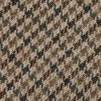 Maison Hellard Checked Linen Tie - Beige / Green - Hand-Rolled