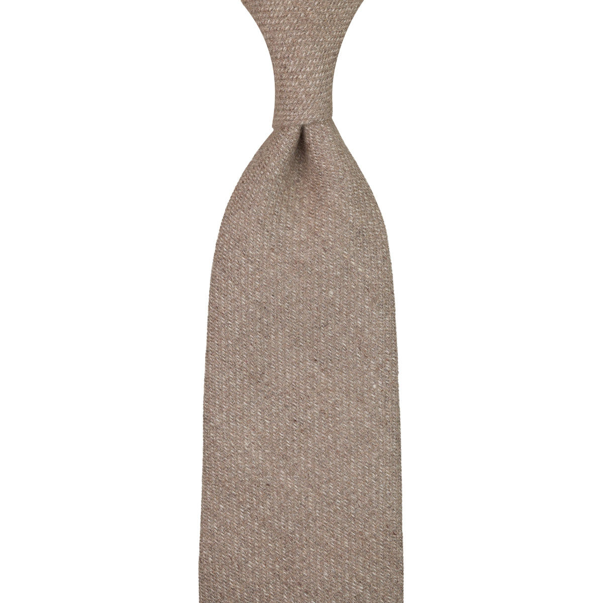 Maison Hellard Linen Tie - Beige - Hand-Rolled