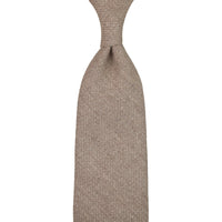 Maison Hellard Linen Tie - Beige - Hand-Rolled