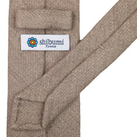 Maison Hellard Linen Tie - Beige - Hand-Rolled