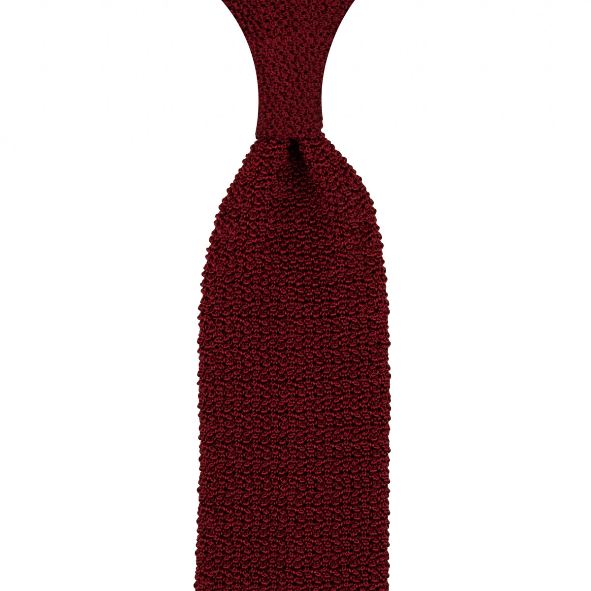 Crunchy Silk Knit Tie - Cherry