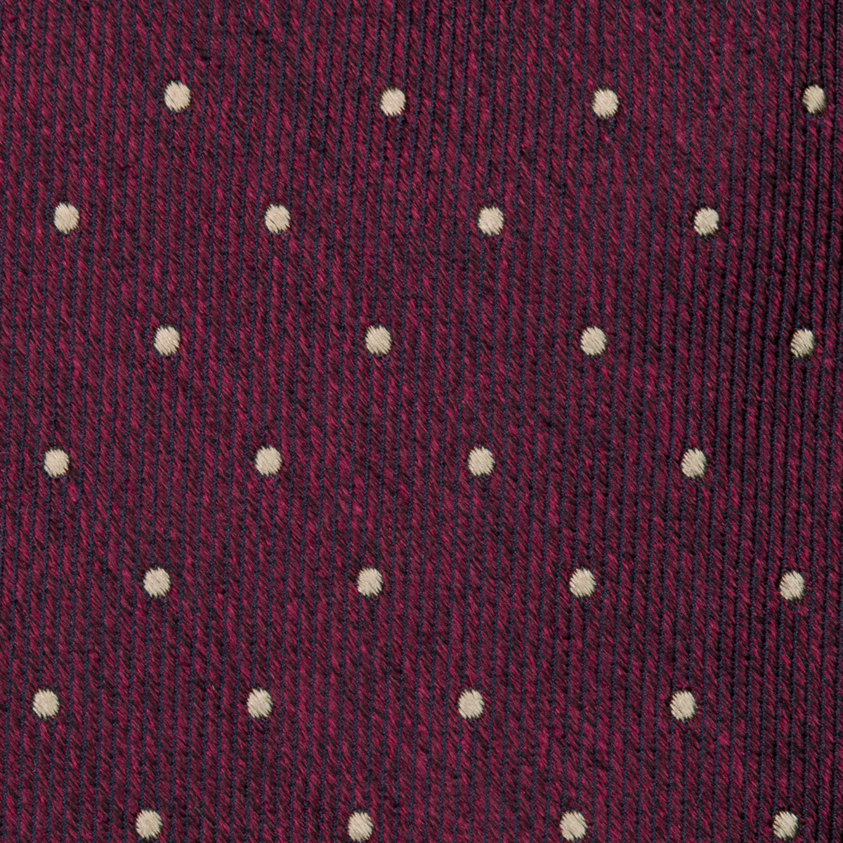 Dotted Jacquard Silk Tie - Burgundy Mottled - Hand-Rolled
