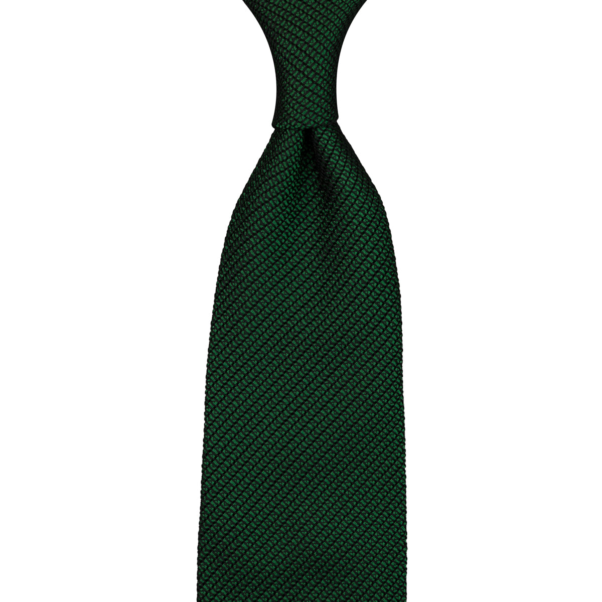 Kuska Handwoven Fina Grenadine Silk Tie  - Green