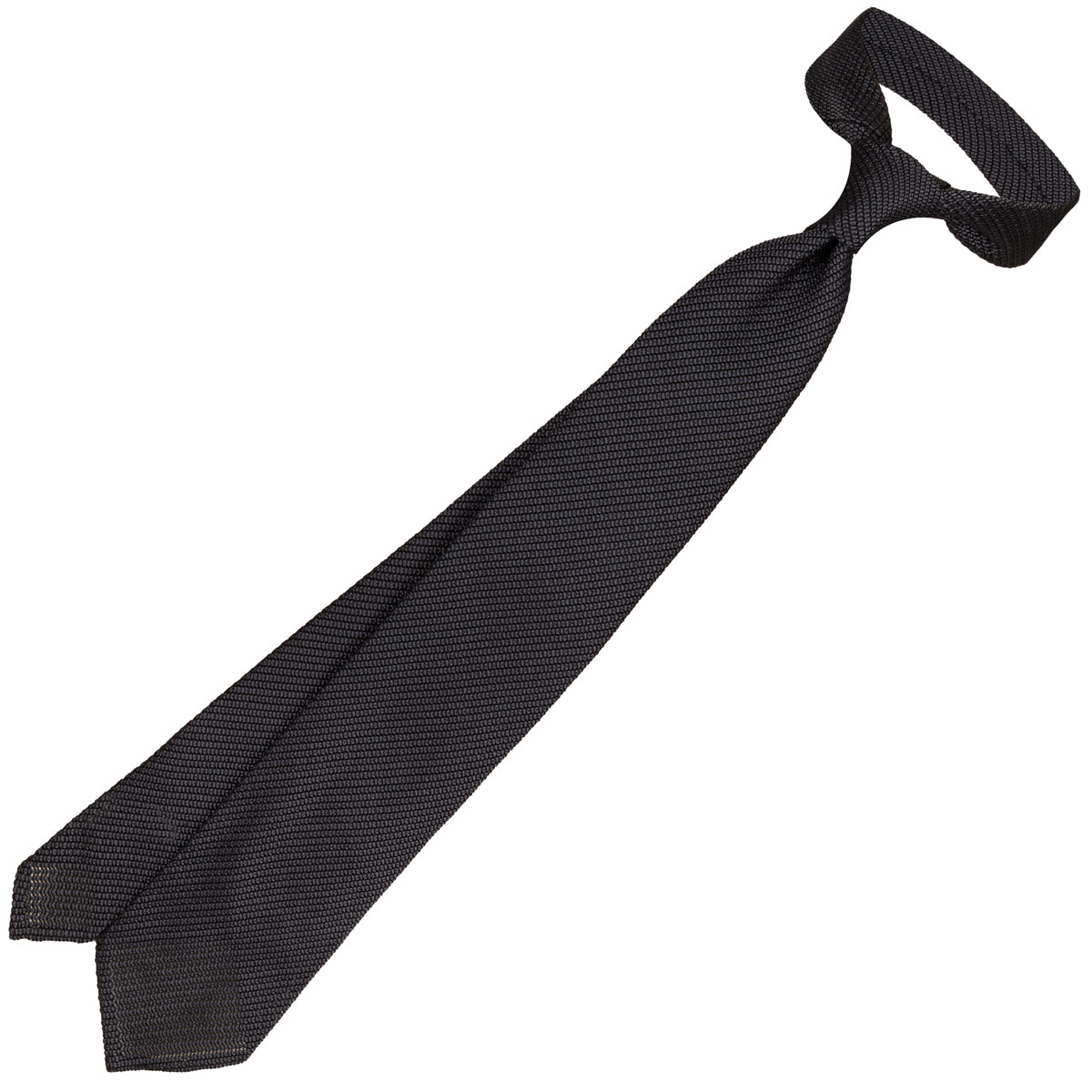 Kuska Handwoven Fina Grenadine Silk Tie  - Charcoal