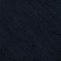 Big Herringbone Shantung Silk Tie - Navy