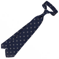 Shibumi-Flower Fina Grenadine Silk Tie - Navy