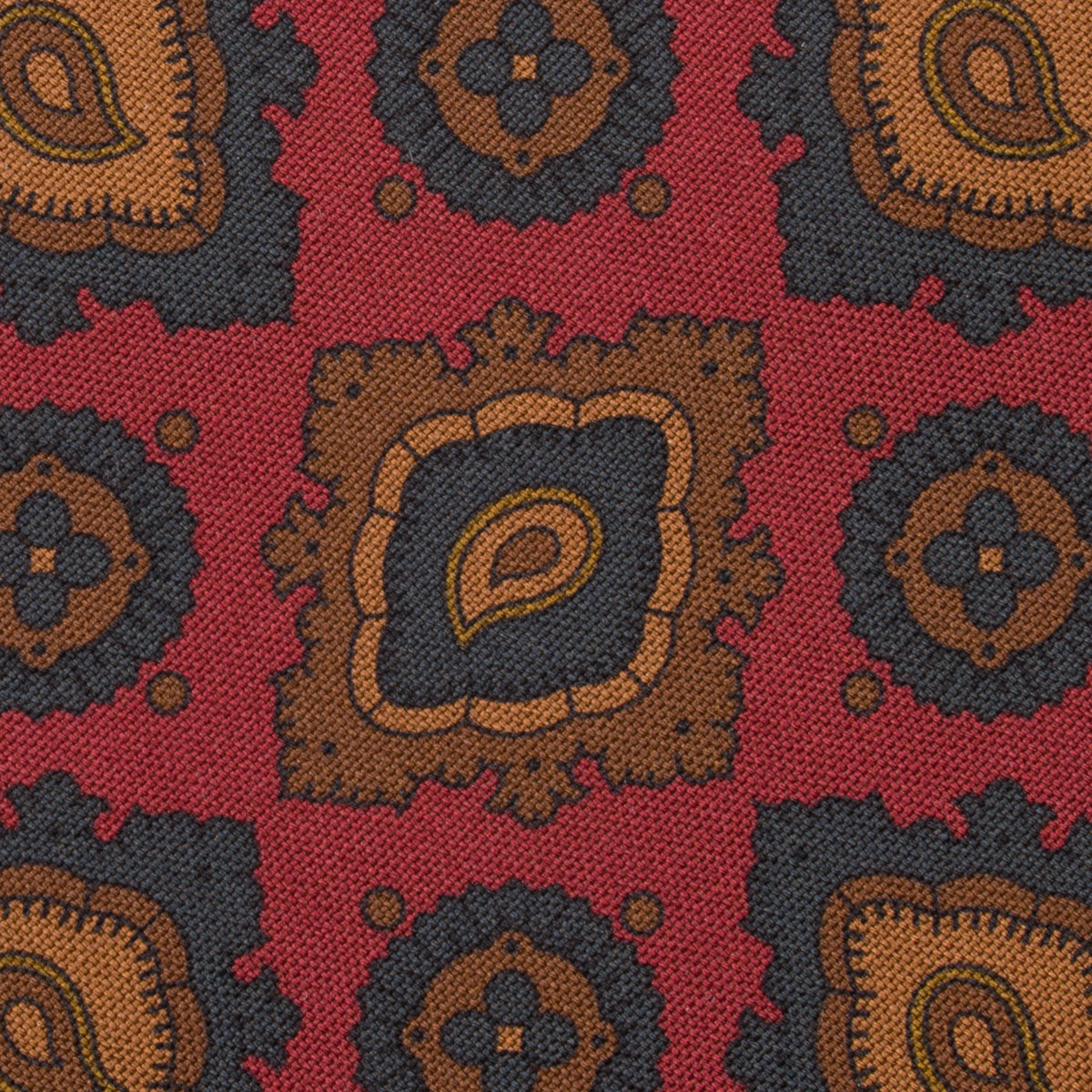 Copper Madder Silk Tie - Cherry - Hand-Rolled