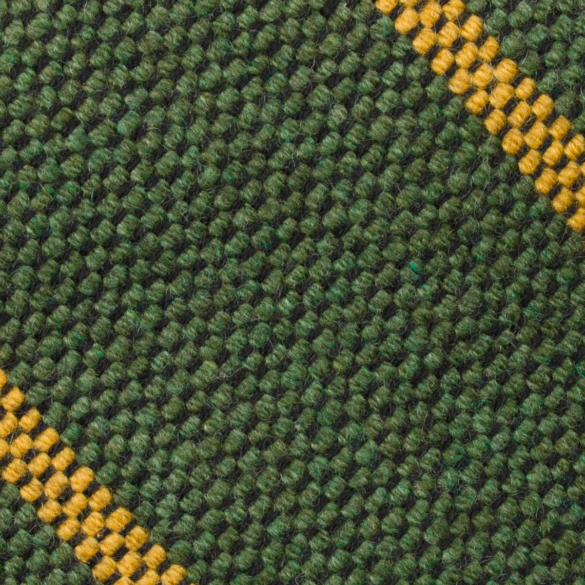 Striped Cashmere Tie - Moss Green - Hand-Rolled