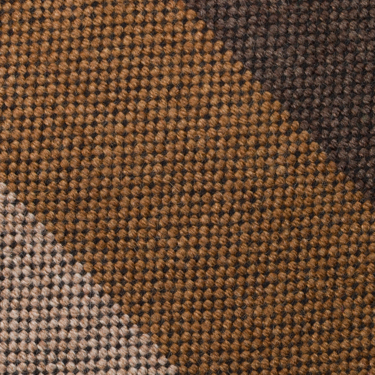 Striped Cashmere Tie - Brown / Copper / Beige
