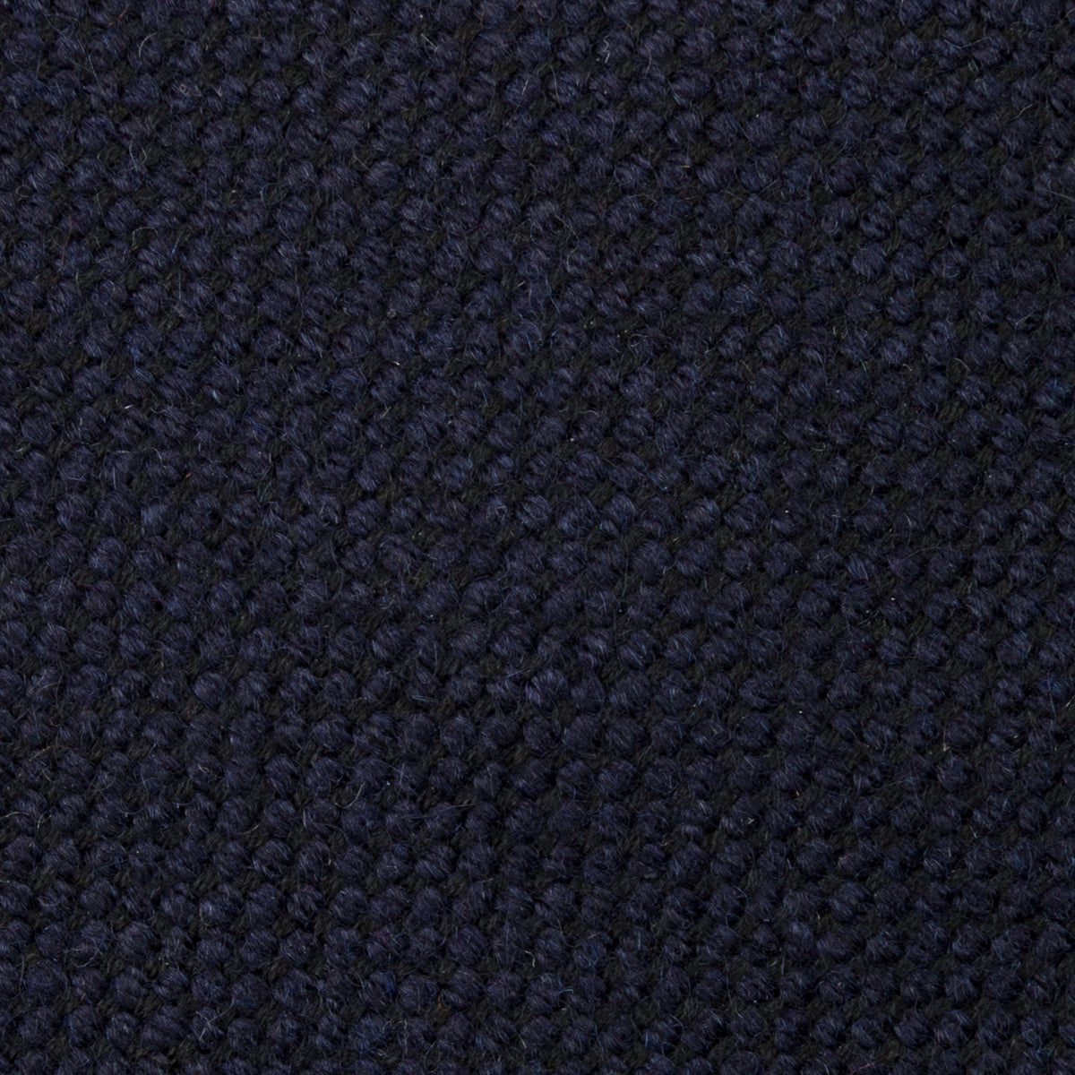 Plain Cashmere Tie - Navy - Hand-Rolled