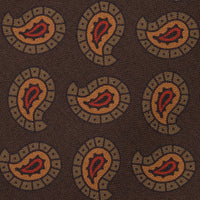 Copper Madder Silk Tie - Espresso - Hand-Rolled