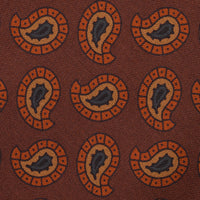 Copper Madder Silk Tie - Brown - Hand-Rolled