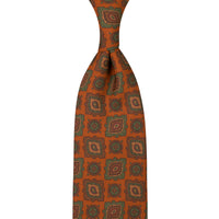 Copper Madder Silk Tie - Rust - Hand-Rolled
