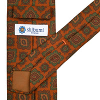 Copper Madder Silk Tie - Rust - Hand-Rolled