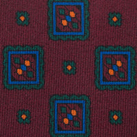 Ancient Madder Silk Tie - Burgundy - Hand-Rolled