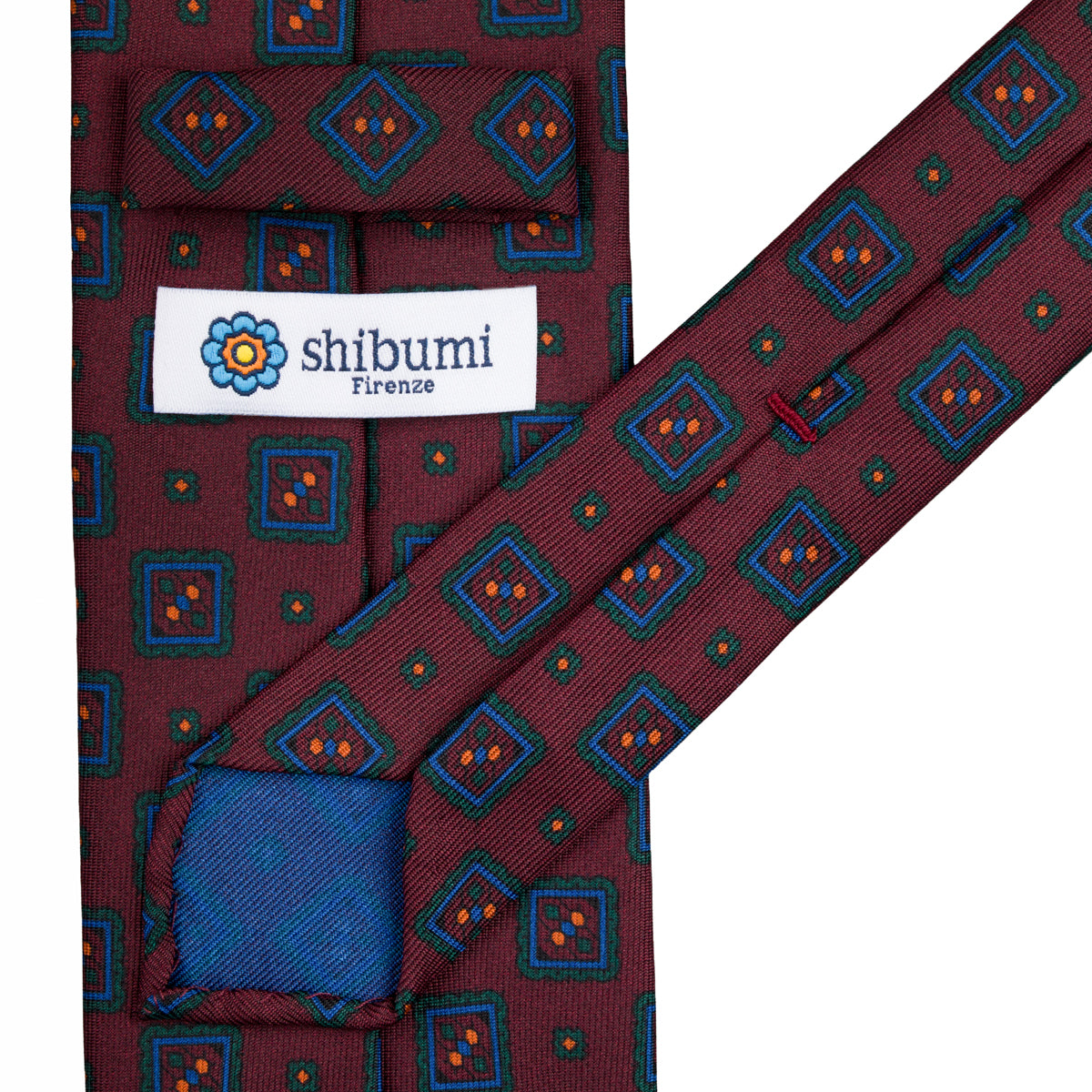 Ancient Madder Silk Tie - Burgundy - Hand-Rolled