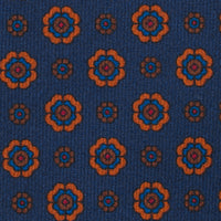 Ancient Madder Silk Tie - Navy - Hand-Rolled