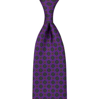 Ancient Madder Silk Tie - Purple - Hand-Rolled