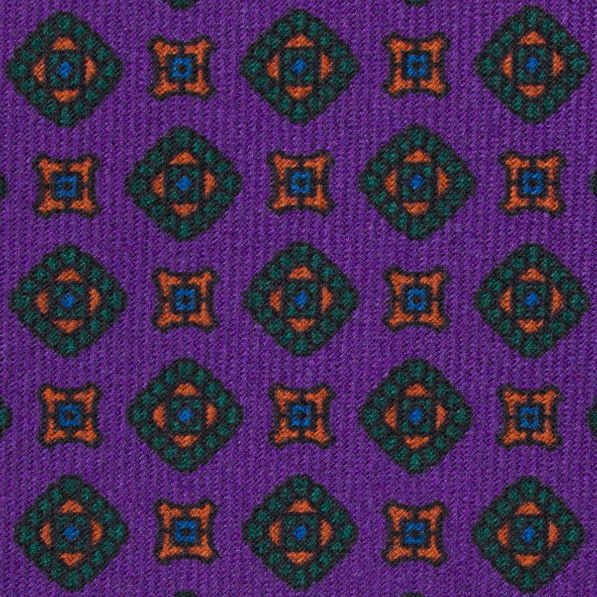 Ancient Madder Silk Tie - Purple - Hand-Rolled