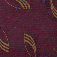 Geometrical Jacquard Silk Tie - Burgundy - Hand-Rolled