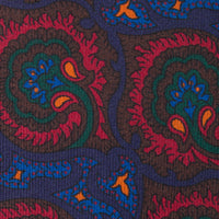 Ancient Madder Silk Tie - Navy - Hand-Rolled