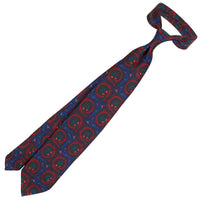 Ancient Madder Silk Tie - Navy - Hand-Rolled