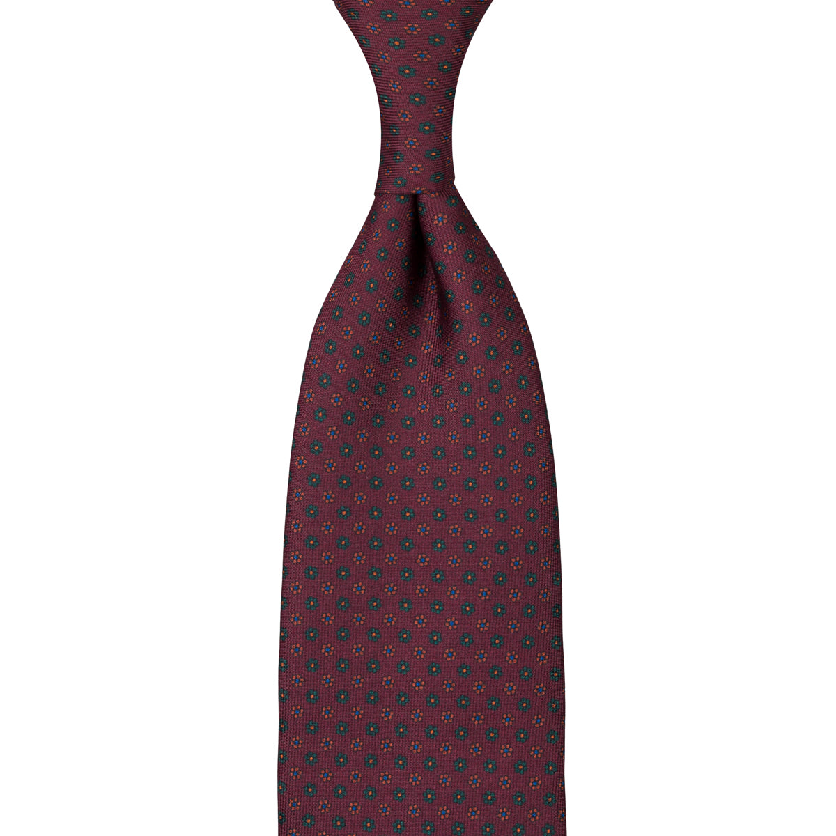 Ancient Madder Silk Tie - Burgundy - Hand-Rolled